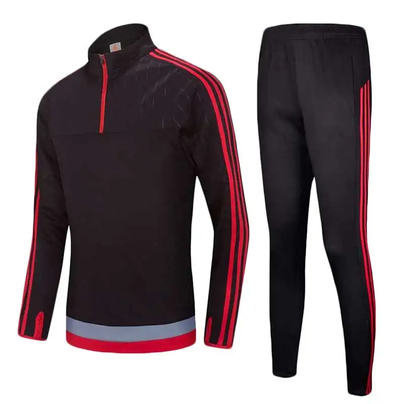 Весенне-осенний свитер для бега для мальчиков и девочек+ спортивные штаны футбольные наборы для фитнеса и баскетбола быстросохнущая форма спортивные рубашки+ штаны - Цвет: 2001-black