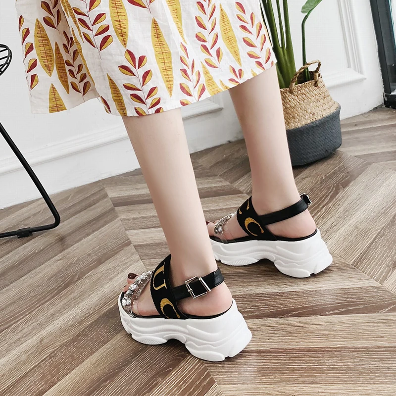 Г., новая летняя модная обувь женские сандалии для отдыха с открытым носком удобная обувь на платформе уличная рабочая обувь Size35-39