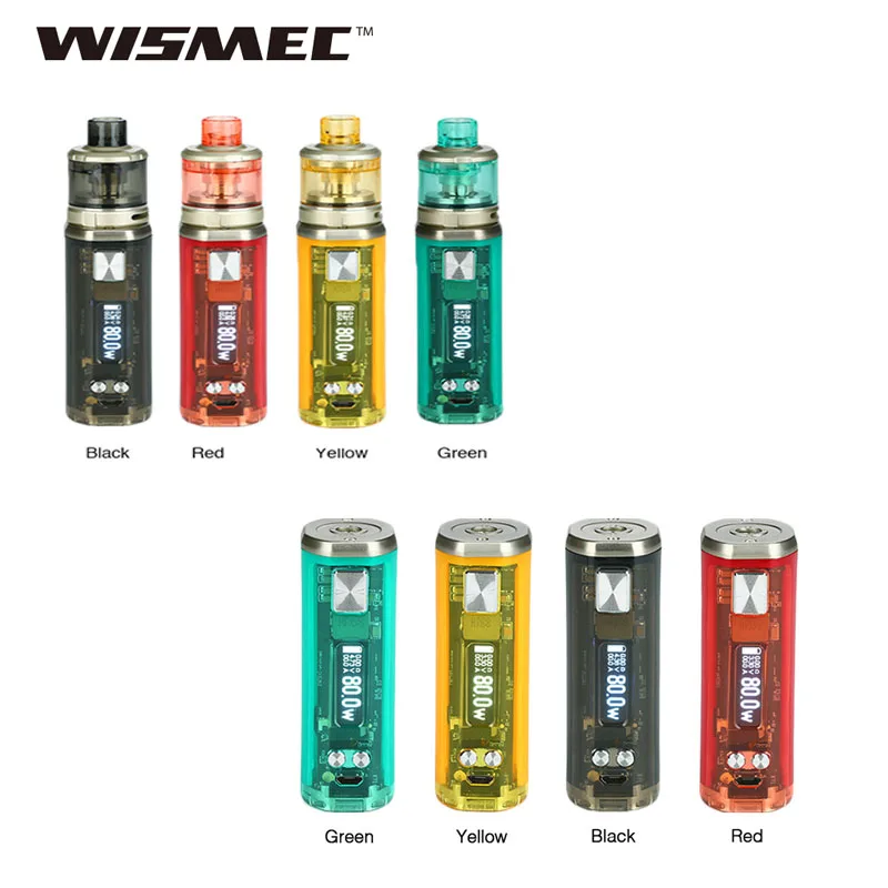 Новый 80 W WISMEC извилистые V80 тк кит с извилистыми V80 TC поле MOD и 3 мл Amor NSE бак распылитель MTL/DL вейп набор VS пластиковый чехол для колонки