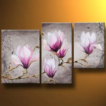delicate magnolia flower modern canvas art wall decor floral oil