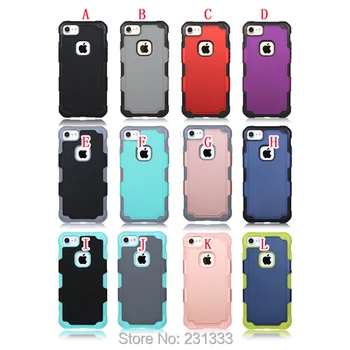 

Hybrid Silicone Hard Case For Iphone 7 Plus 6 6S SE 5 5S LG G5 K7 K10 Optimus Zone 3 Stylus 2 LS775 Armor Shockproof Cover 50pcs