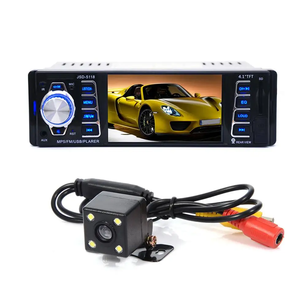 

4.1inch HD Car Bluetooth Player Car FM Audio MP5 Player U Flash Disk Player Camera Car Stereo Built-in Wireless Audio Player