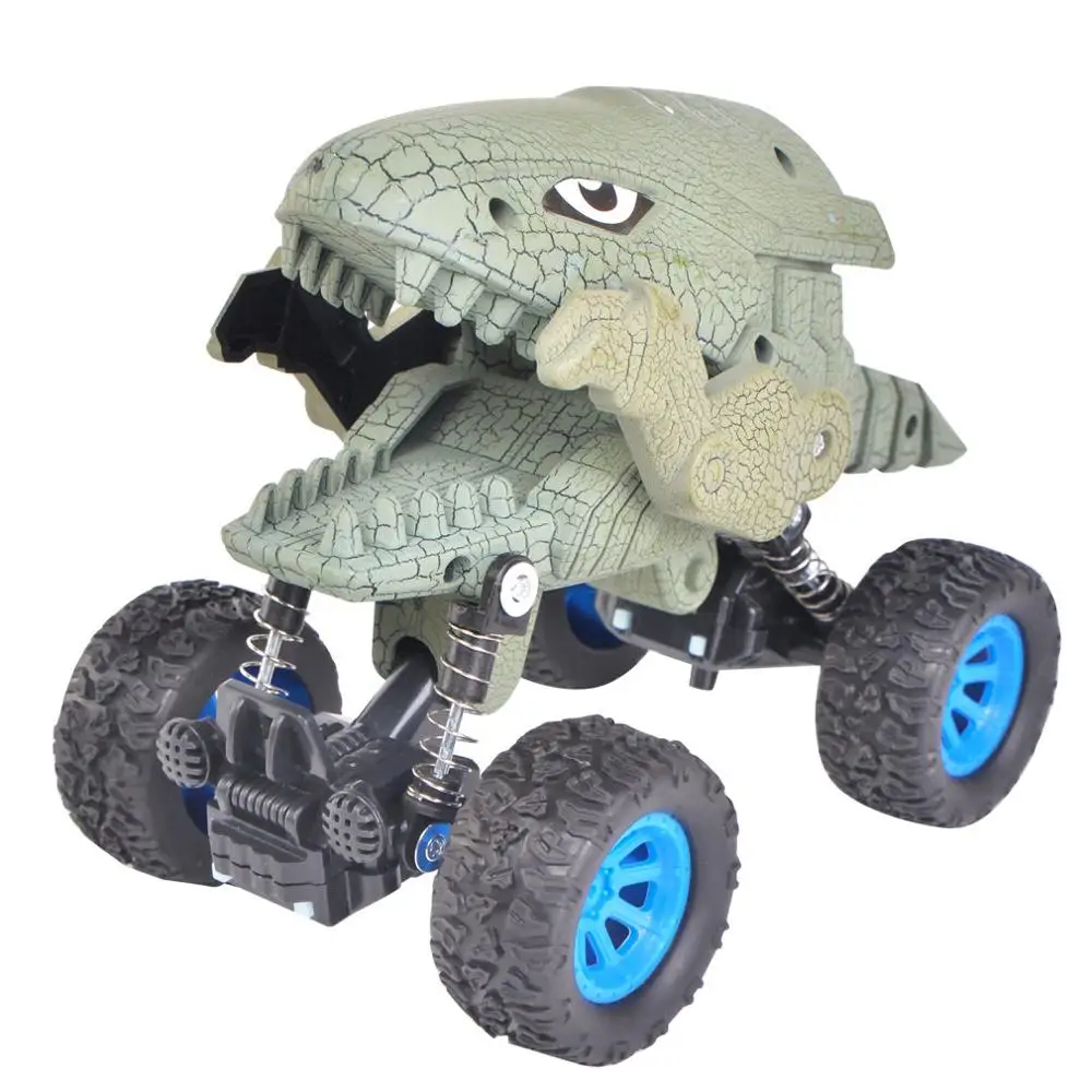 

Dinosaur Monster Truck Toys,Toddler Die-cast Pull Back Car Toys with Spring & Big Rubber Tires,Graffiti Kids Vehicle Toys