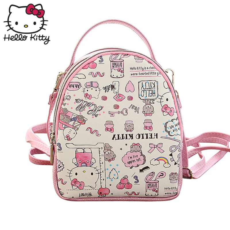 

Hello Kitty Cute Cartoon Bag hellokitty Fashion Women Single Shoulder PU Leather Cute Cartoon Pink Kids SchoolBag Plush Gift