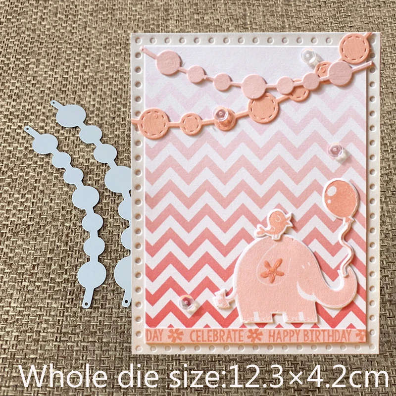 

New Design Craft Metal Cutting Dies cut die 2pcs circle Edge trim Scrapbooking Album DIY Paper Card Craft Embossing Die Cuts