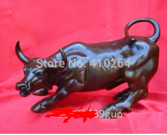 

Big Wall Street Bronze Fierce Bull OX Statue 8inch discount 30%