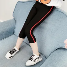 Летние Шорты для девочек коллекция года, модные леггинсы для маленьких девочек Детские шорты в полоску для девочек, От 3 до 14 лет, шорты, брюки Clj275