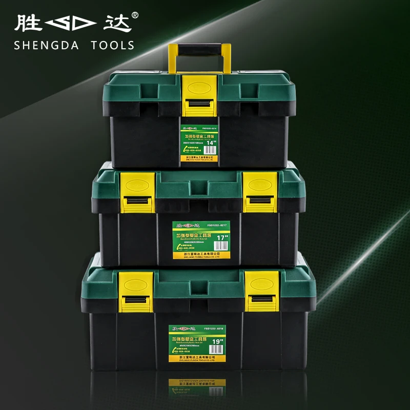 Multi-function ABS plastic tool box 14 inch 17 19 portable toolbox for car case home tools | Инструменты