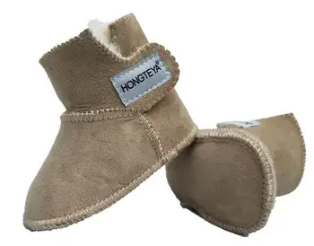 

Winter 100% PURE Australian Sheepskin Handmade Baby Boot With fur 2018 Super keep Warm Baby Boys Girls Boots Baby Shoes