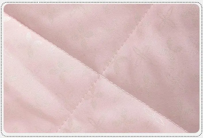 Летнее воздухопроницаемое шелковое одеяло для детей, 100x150 см, розовый и белый цвет, с кружевом и бабочкой, класс А