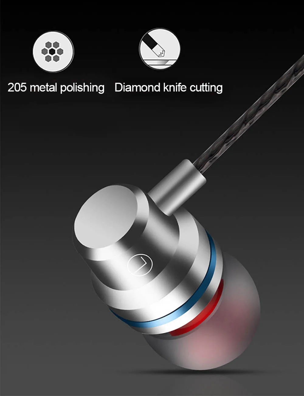 TOMKAs In-Ear Earphones Special Edition Headset Clear Bass Earphones With Microphone 5 Colors Metal Heavy Bass Headphones
