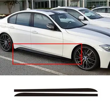 

2Pcs Carbon Fiber Car Sticker Side Skirt Sill Side Decal for BMW E90 E92 E39 F10 F30 F31 PVC Sticker