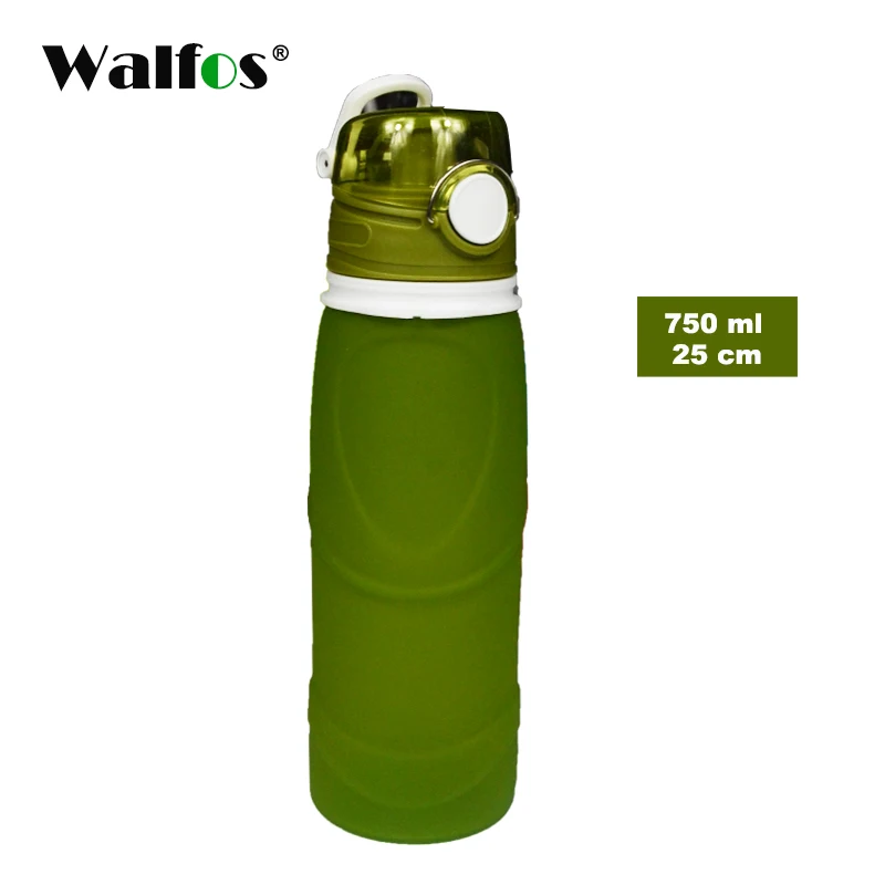 WALFOS 750 мл бутылка для воды My Sports соломенные бутылки для воды пластиковая портативная ручка велосипед стакан Тритан питьевой бренд - Цвет: WALFOS Green