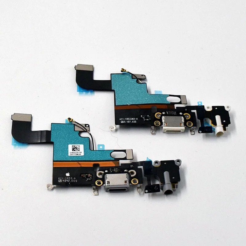 HOUSTMUST 10pcs Black White For iPhone 6 Charger Charging port Dock USB Connector Data Flex Cable Headphone Jack Flex Ribbon