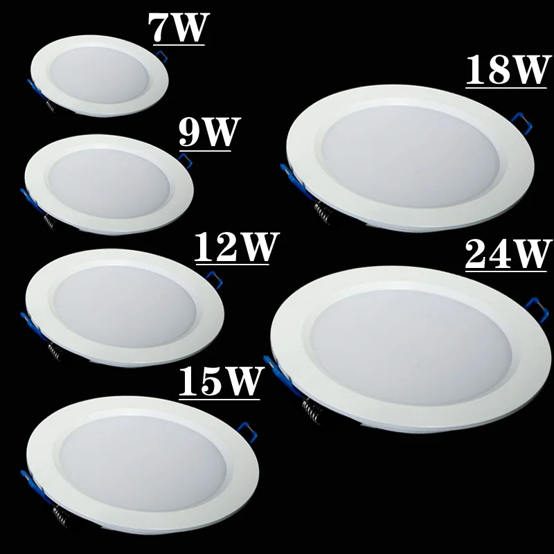 

Ultra Bright Round LED Downlight AC 220 V 85-265 V 3W 5W 7W 9W 12W 15W 18W Aluminum LED Downlight Ceiling Recessed Spotlight