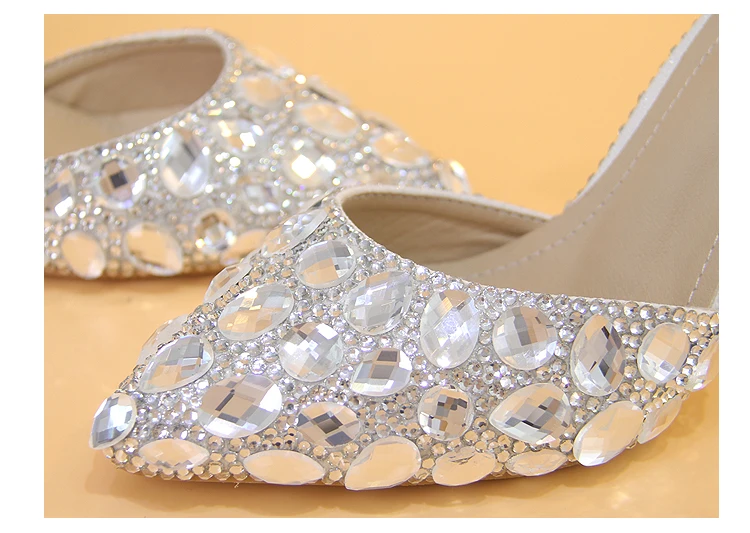 BaoYaFang/Новое поступление; Свадебная обувь с кристаллами; женская обувь Красного/серебристого/блестящего цвета на тонком каблуке; женские модельные туфли для вечеринок; Летние босоножки