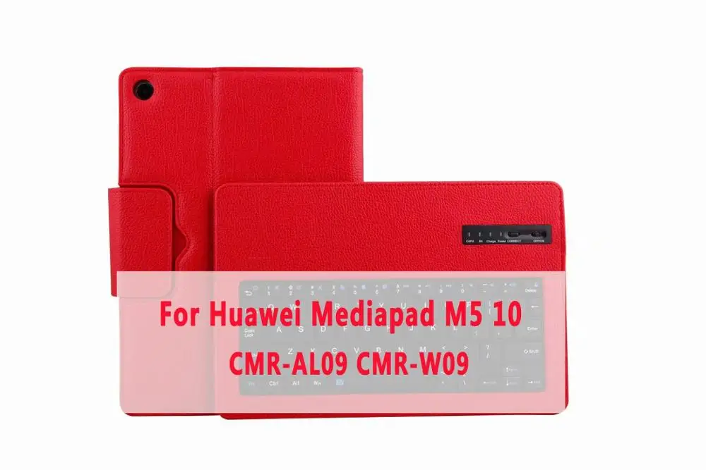 Снимите Bluetooth клавиатура чехол для huawei Mediapad M5 10 Pro 10,8 CMR-AL09 CMR-W09 CMR-W19 с Экран протектор фильм ручка - Цвет: Red For M5 10