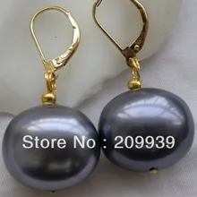Hj 002238 19 мм яйцо винограда фиолетовый южного моря жемчуг болтаться серьги