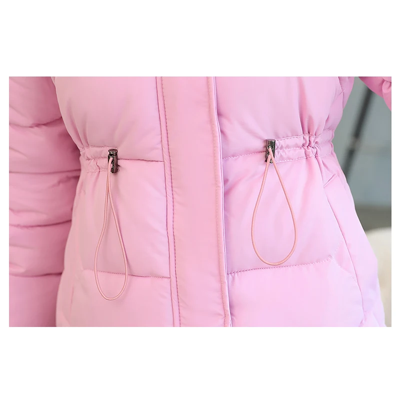 2018 Winter Women Hooded Coat Fur Thicken Warm Cotton Padded Long Jacket Female Plus Size 3XL Outerwear Parka Ladies Feminino Coats