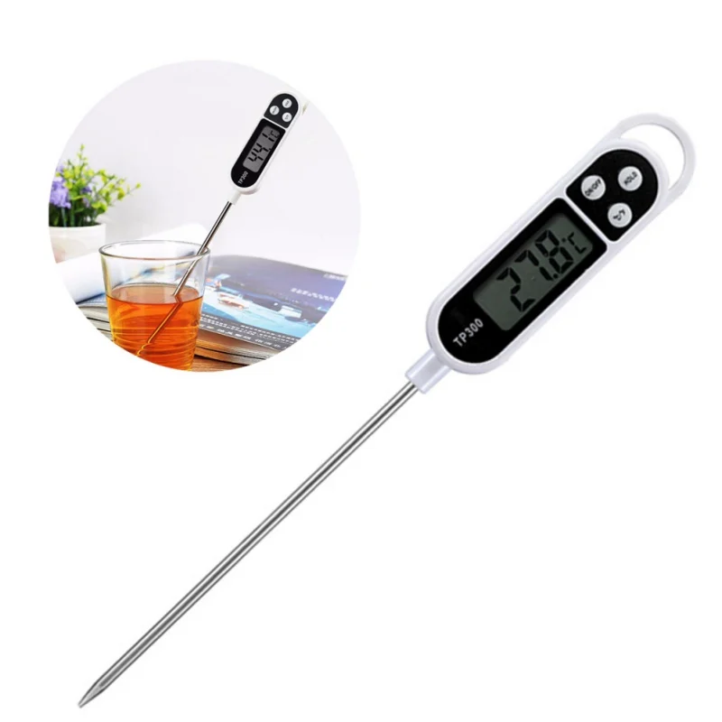 Цифровой Кухонный Термометр для еды, для мяса, воды, молока, чая, водонепроницаемый, для приготовления пищи, электронный термометр для духовки, кухонные инструменты