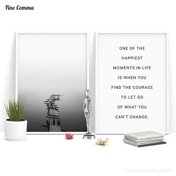 

Inspiration Quotes Calm Lake Scandinavian Decor Nordic Art Posters and Prints Wall Picture for Living Room Wall Art Canvas Print