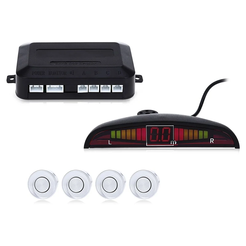 Car Parktronic LED Parking Sensor With 4 Sensors Reverse Backup Car Parking Radar Monitor Detector System Backlight Display parking sensor kit led parking sensor kit parking sensor car led parking sensor
