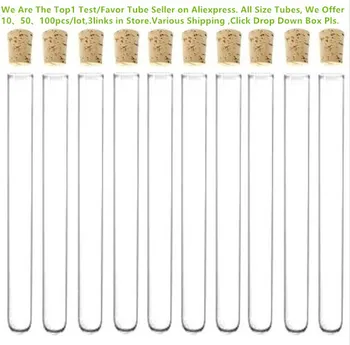 

Test Tube With Cork 16x125 mm 5-inch 17ml Clear Plastic,Party Favor Bar Wine Tube Refillable Bottle Pack10, All Size In Store