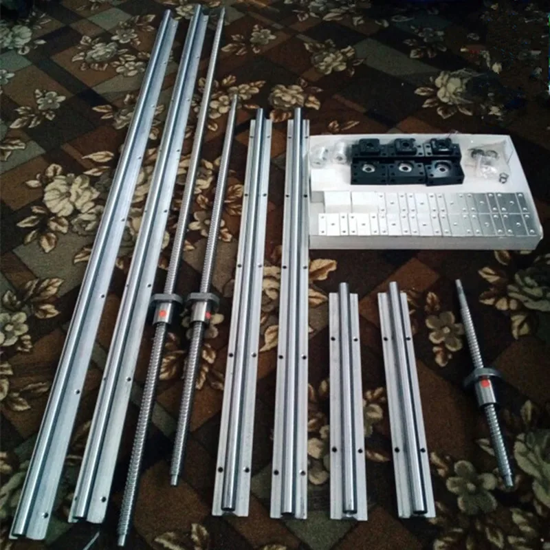 

8 sets linear rail SBR16/20+4 SFU1616 ball screw+4 BK12/BF12+4 DSG16H nut+4 Coupler for cnc
