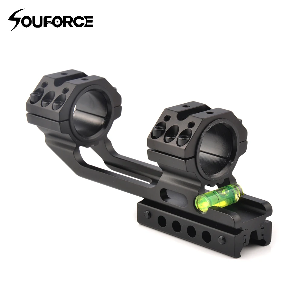 

New Tactical Heavy Dute 3 Screw Diameter 25.4/30mm with Spirit Bubble Level Fit 20mm Weaver Rail Mount for Rifle Hunting