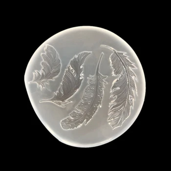 

Free shipping Silicone Mold Feather Mirror DIY Craft Jewelry Handmade Pendant Epoxy Resin Tool