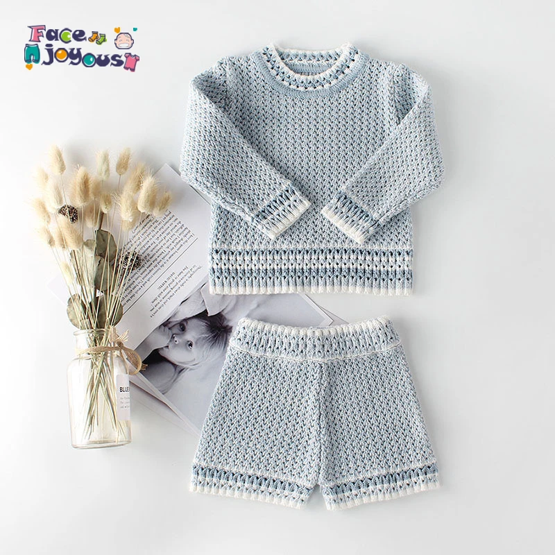 Baby Girls Clothes Autumn Spring Knit Baby Clothes Set Handmade Woolen Baby Boys Clothing Set Infant Newborn Baby 's Set For Boy