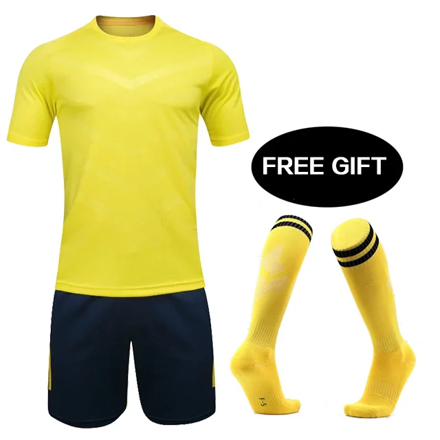 Детский спортивный костюм г. Новые комплекты футболок для футбола Survetement футбольный комплект для мальчиков, спортивная одежда для мальчиков Maillot De Foot - Цвет: yellow