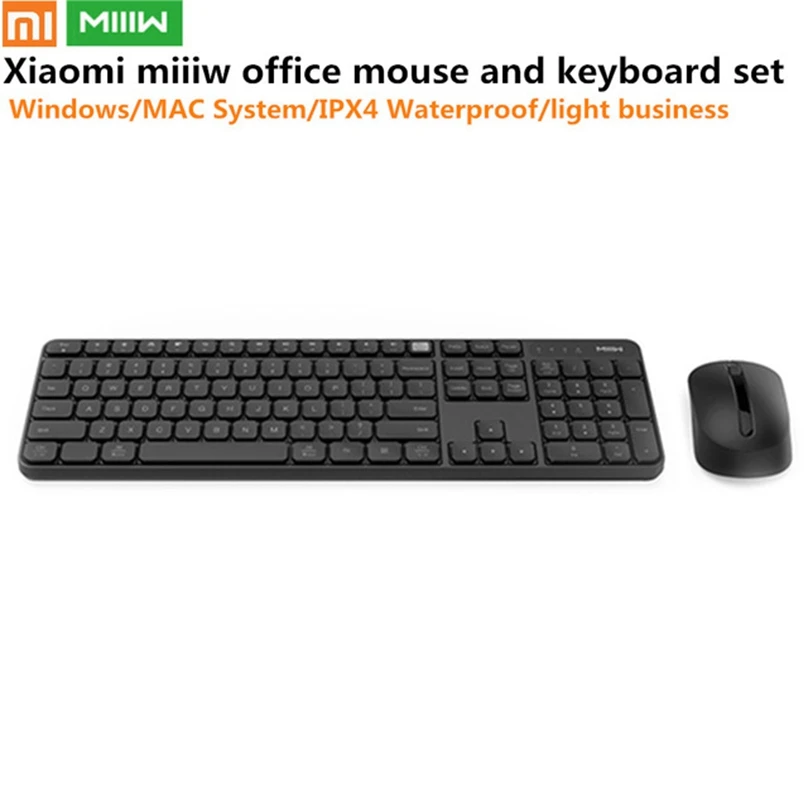  Original Xiaomi MIIIW Wireless Office Keyboard & Mouse Set 104 Keys 2.4GHz Multi System Compatible 
