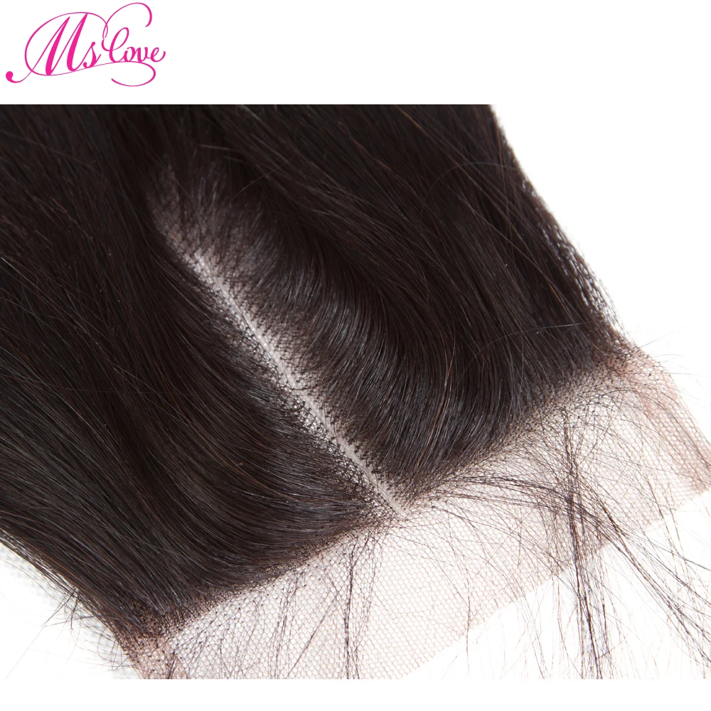 Ариэль 4*4 Кружева закрытия 100% бразильские человеческие волосы прямые 8-20 дюймов натуральный цвет не-завитые здоровые волосы 1 шт./лот