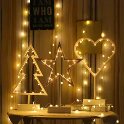 Необычные елки ночник звезда луна сердце любовь лампа светодиодный свет на день рождения Свадебная вечеринка Прекрасный Праздник