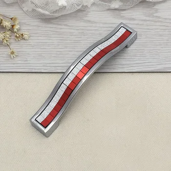 

96mm European Fashion Crystal Handles Kitchen Cabinet Wardrobe Closet door Knobs Drawer Pulls Zinc Alloy Furniture Accessories