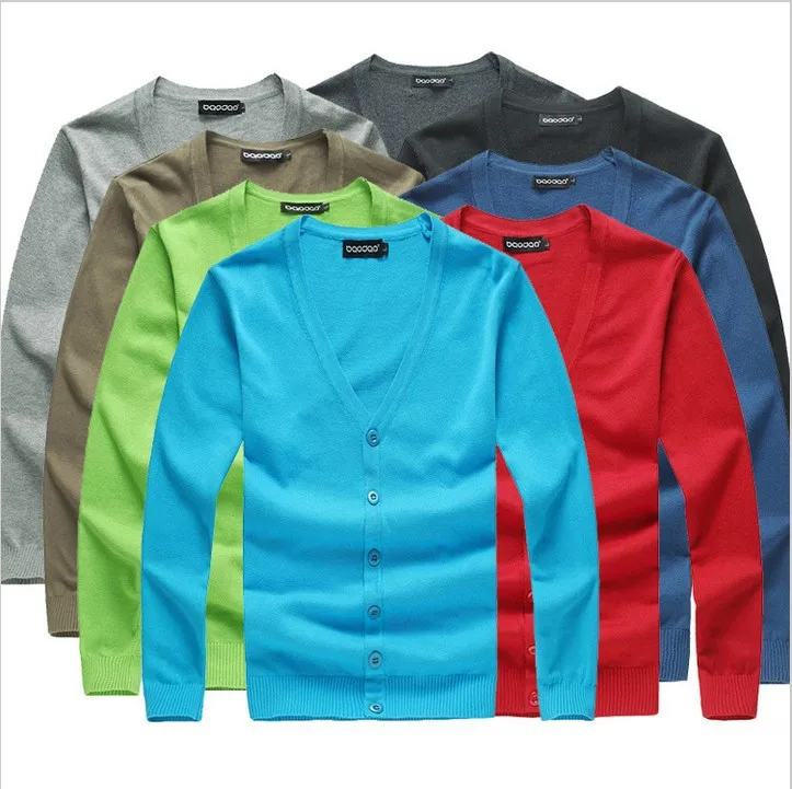 Casual Sweaters men 2015 Candy Color Cotton mens Sweaters