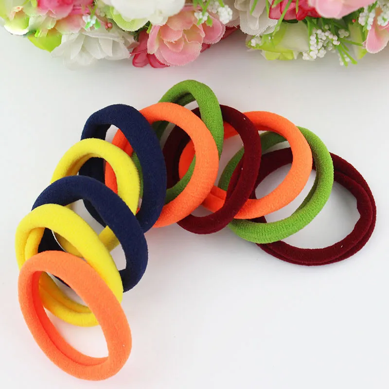 24pcslot Candy Fluorescence Colored Hair Holders High Quality Rubber Bands Hair Elastics Accessories Girl Women Tie Gum 1 (5)