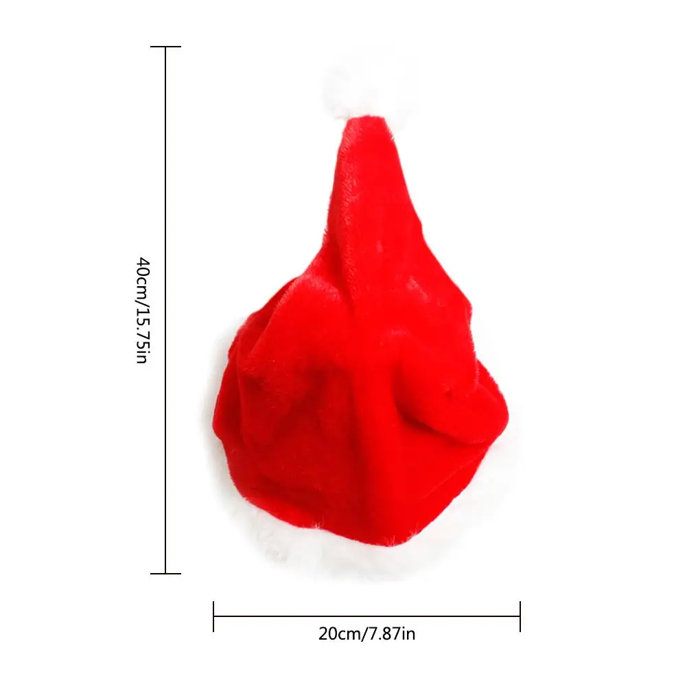 Электрическая Рождественская шляпа, красная бархатная Рождественская музыкальная шапка-свинг, рождественские инновационные украшения, рождественские колпачки для Санта-Клауса