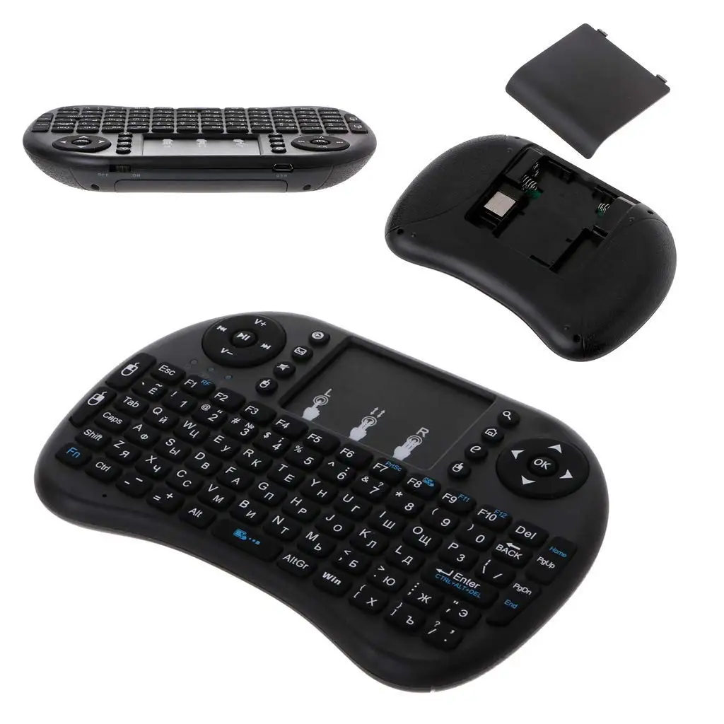Мини i8 Беспроводная Клавиатура 2 4 ГГц английские буквы мульти медиа Air mouse пульт