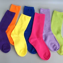 Новинка; женские цветные носки; Неоновые носки для девочек