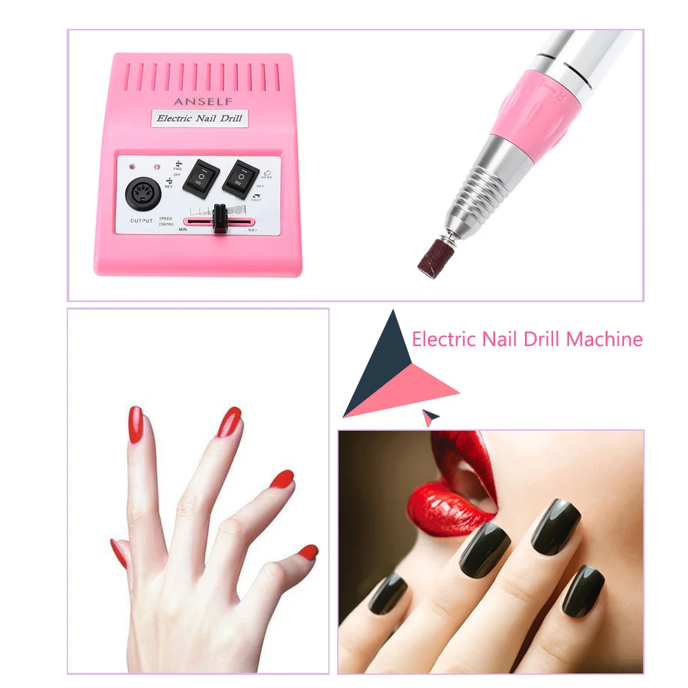 Anself 20 000rpm Pro Electric Nail Drill Machine Set Manicure Tool Shipping
