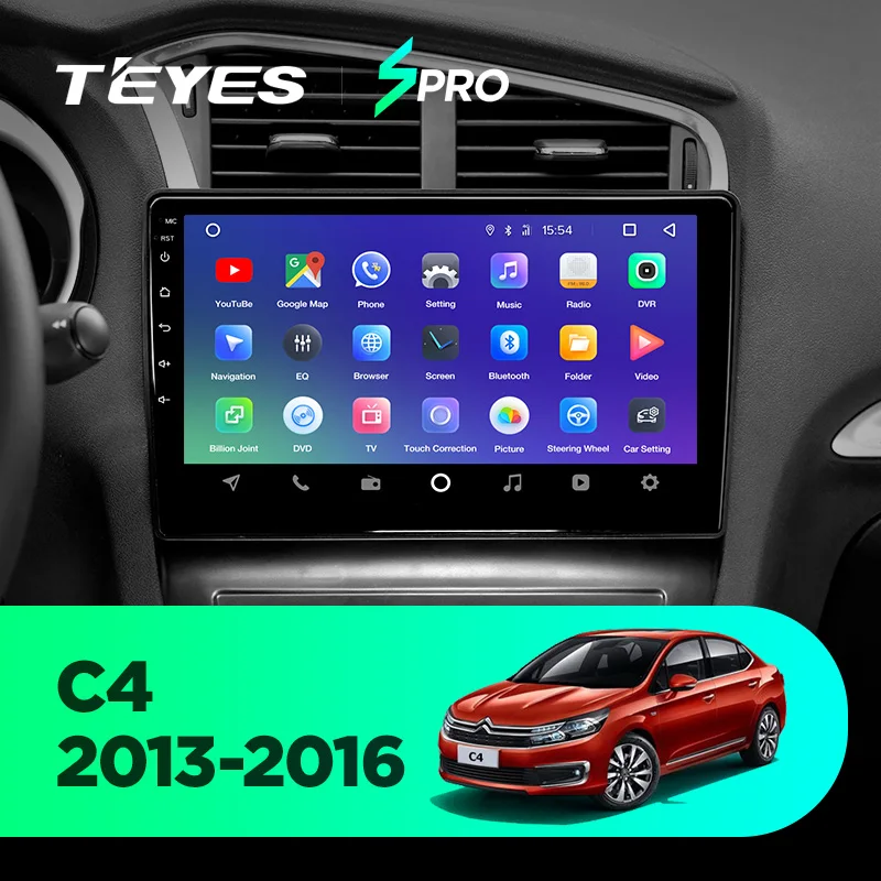 TEYES SPRO Штатная магнитола для Ситроен С4 Citroen C4 2 B7 2013 Android 8.1, до 8-ЯДЕР, до 4+ 64ГБ 32EQ+ DSP 2DIN автомагнитола 2 DIN DVD GPS мультимедиа автомобиля головное устройство