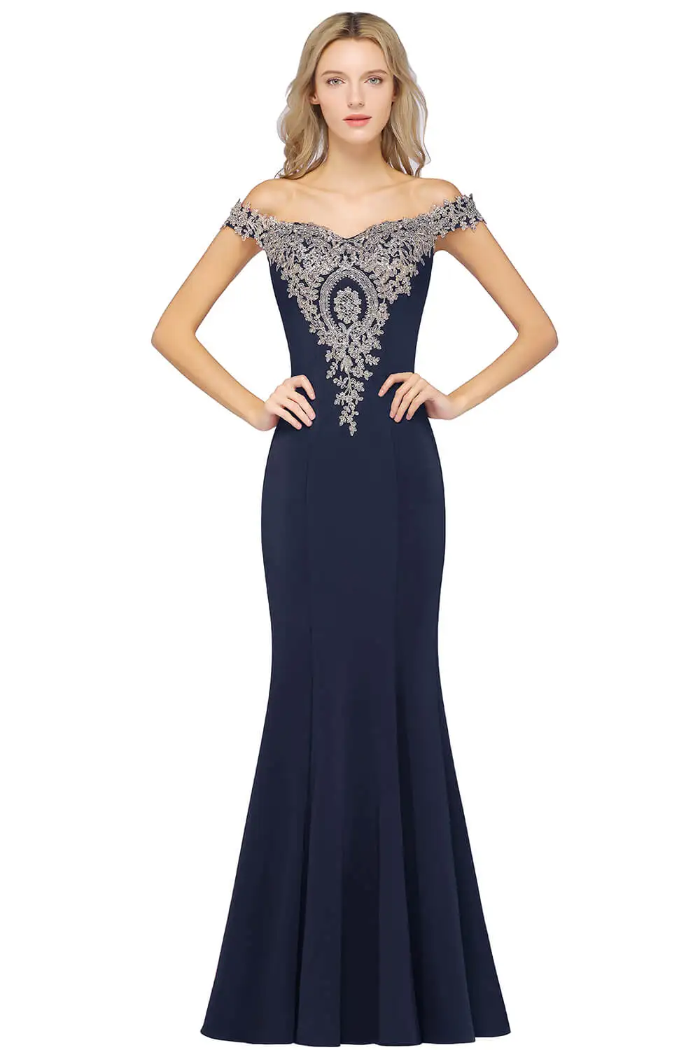 navy blue Robe de Soiree, сексуальное, кружевное, с кристаллами, розовое, длинное, вечернее платье,, элегантное, с рукавом-крылышком, вечерние платья, Vestido de Festa - Цвет: navy blue