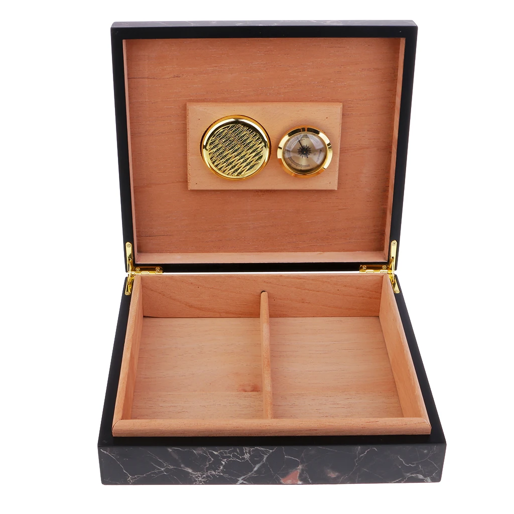 Spanish Cedar Cigar Humidor W/ Humidifier Hygrometer Cigar Box