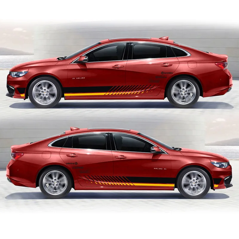 TAIYAO автомобильный стильный спортивный автомобильный стикер для Chevrolet Malibu Mark Levinson автомобильные аксессуары и наклейки авто стикер - Название цвета: Blue car