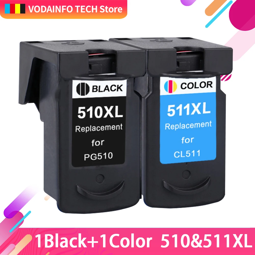 

1BK+1CL PG 510 CL 511 Ink Cartridge Compatible For Canon PG510 CL511 PIXMA IP2700 MP230 MP240 MP250 MP260 MP270 MP272 MP280