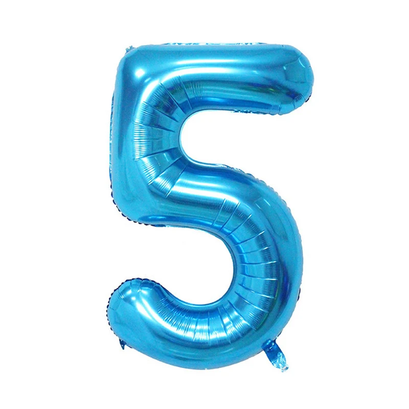 MEIDDING 1 шт. 40 дюймов Большой 0-9 номер воздушные шары День рождения воздушные шары в форме цифр Свадебные украшения 1-й день рождения партии поставки - Цвет: blue 5