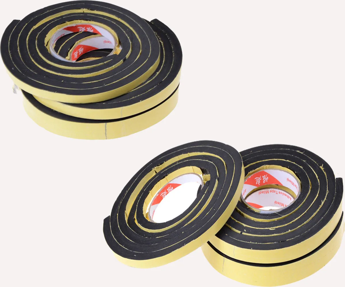 

2M*10/15/20MM Single Sided Adhesive Waterproof Weather Stripping Foam Sponge Rubber Strip Tape Window Door Seal Strip