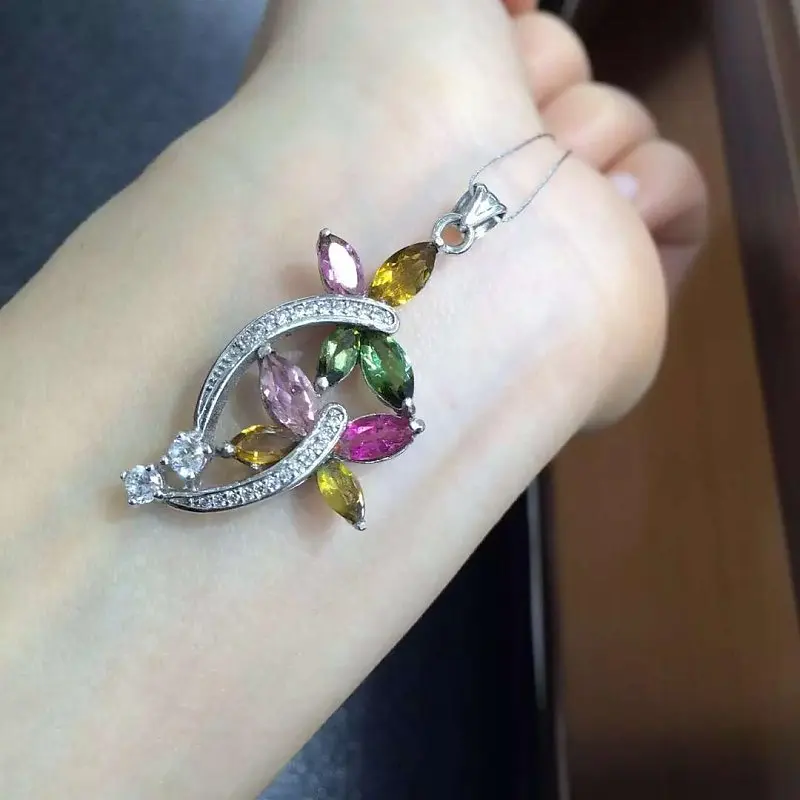 

2017 Collares Qi Xuan_Tourmaline Stone Fashion Pendant Necklaces_Real Necklaces_Quality Guaranteed_Manufacturer Directly Sale